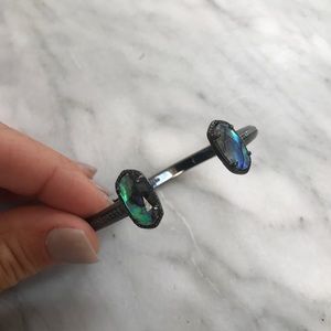 Kendra Scott Gunmetal Abalone Bracelet